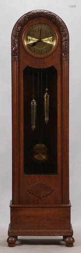 GERMAN OAK TALL CASE CLOCK C. 190…