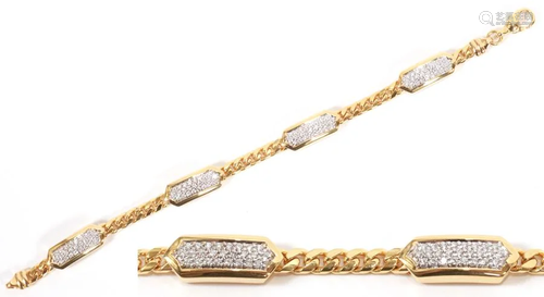 DIAMOND, GOLD, LINK BRACELET