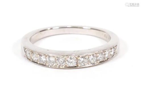 DIAMOND, 14 KT WHITE GOLD WEDDING …