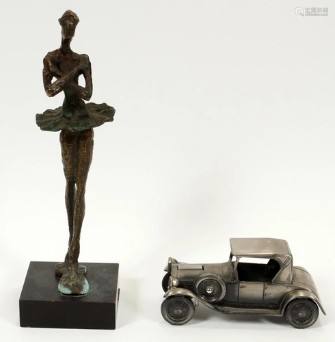 BRONZE BALLERINA & A MINIATUR…