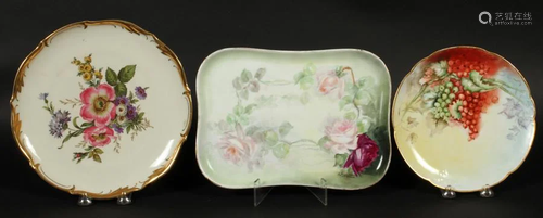 HAND-PAINTED TRAY & PLATES, INCLUDES…