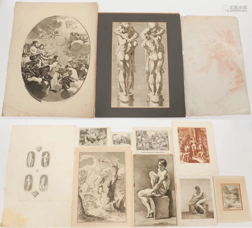 OLD MASTER PRINTS, 16 PIECES