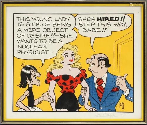 AL CAPP SILK SCREEN CARTOON 