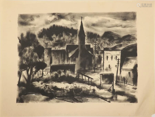 THEODORE C. POLOS LITHOGRAPH, 195…