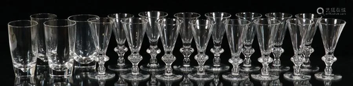 STEUBEN CRYSTAL WINE GOBLETS,…