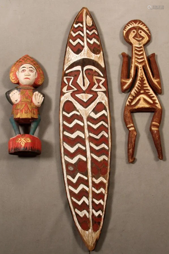 TRIBAL FIGURE,SHIELD, INDONES…