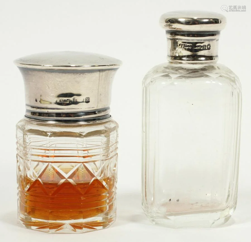 STERLING AND CRYSTAL COLOGNE FLAS…