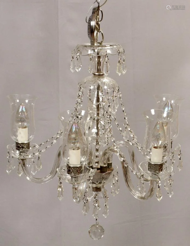 CRYSTAL CHANDELIER LATE 20TH C…