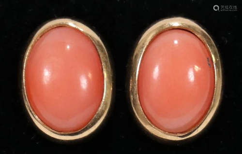 PINK CORAL, 14KT YELLOW GOLD, PIER…