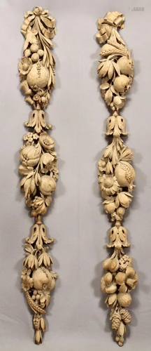 HAND CARVED WALL ORNAMENTS, 196…