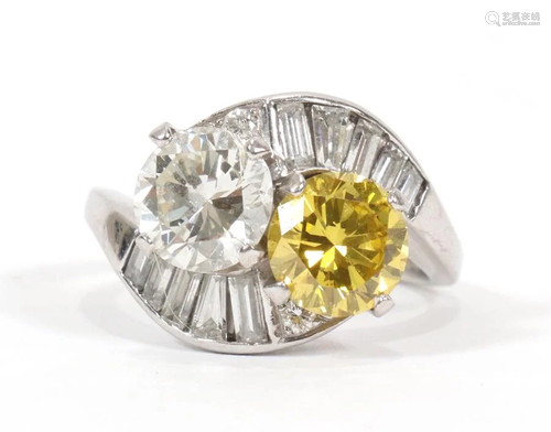 1.3CT YELLOW DIAMOND RING