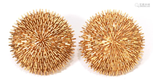 22KT GOLD OMEGA BACK EARRINGS…