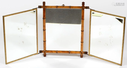 A THREE PART JAPANESE TRAVEL MIRROR