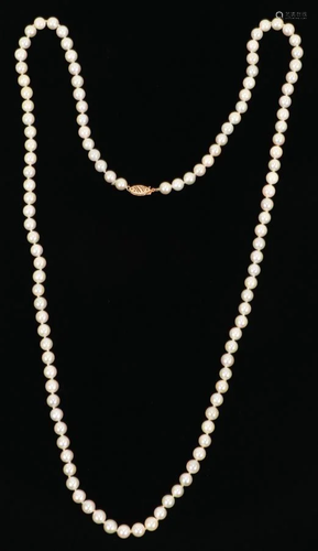 CULTURED PEARL NECKLACE, L 15