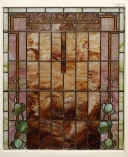 STAINED AND LEADED GLASS WINDOW…