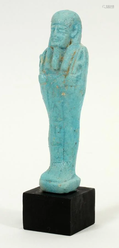 BLUE GLAZE FAIENCE USHABTI