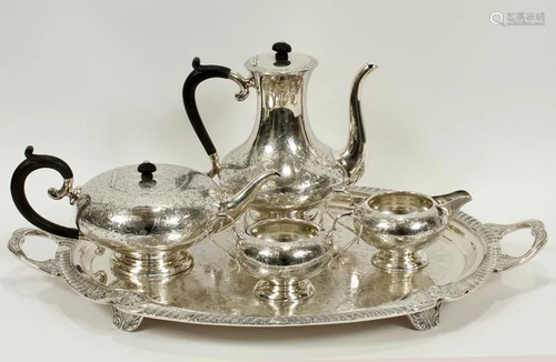 CHARLES GREEN & CO.STERLING TEA SET+…