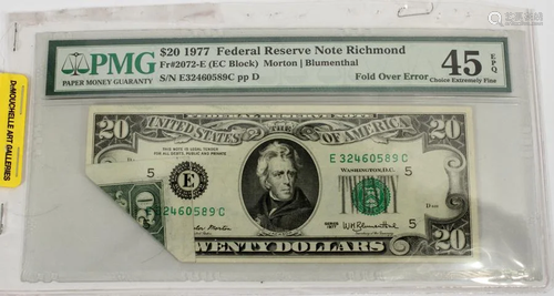 U.S., $20.DOLLAR FEDERAL RESERVE ERROR …