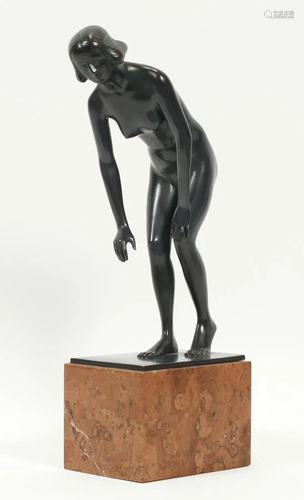 TURI WEINMANN BRONZE SCULPTURE, H 1…