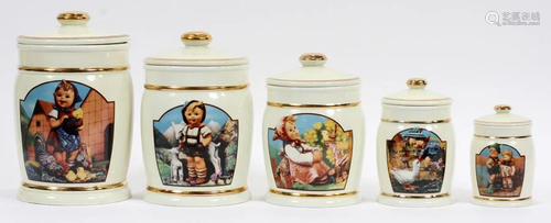 HUMMEL, EARTHENWARE CANISTER…