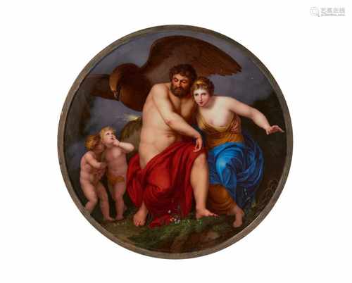 An important Vienna porcelain plaque depicting 