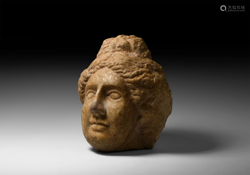 Roman Marble Head of a Lady