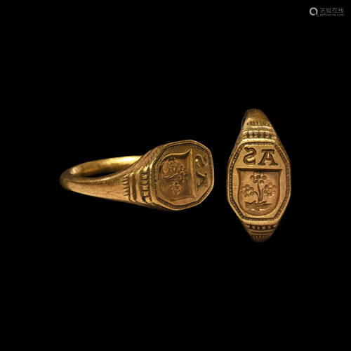 Medieval German Armorial Ring for AS