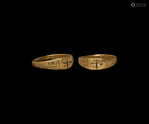 Medieval Gold Ring with Cross