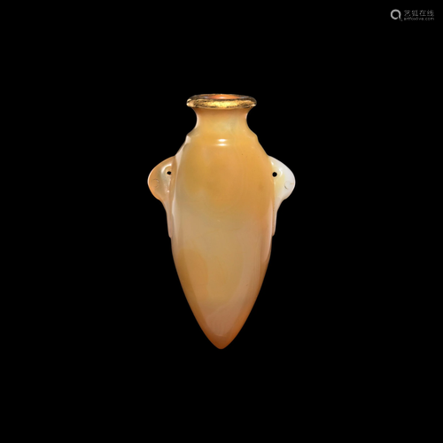 Roman Agate Alabastron Perfume Vessel