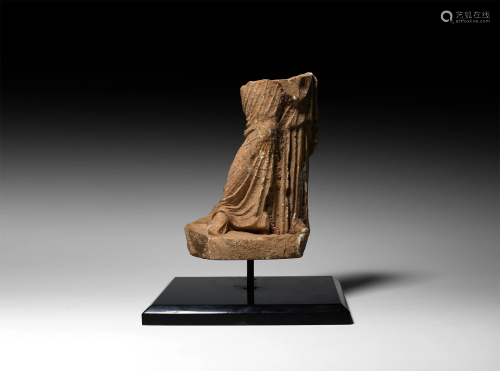 Greek Female Statue Fragment