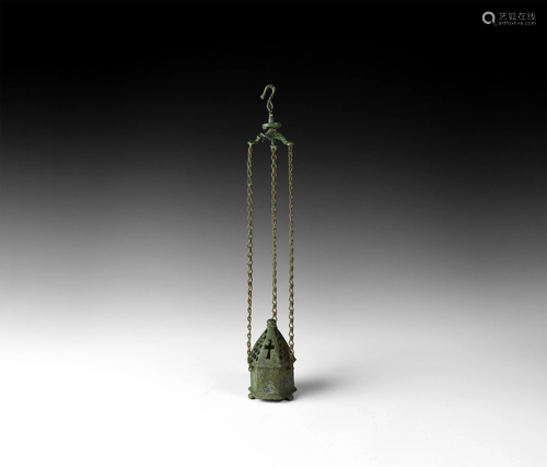 Byzantine Hanging Censer with Lid