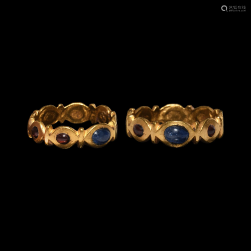 Roman Gold Ring with Gemstones