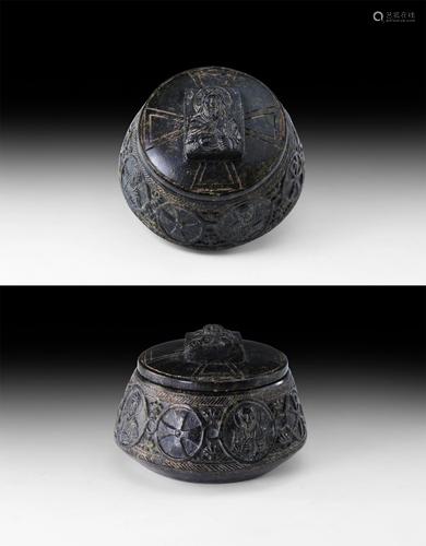 Byzantine Pyxis with Saints