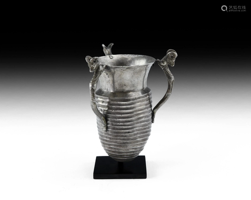 Achaemenid Silver Amphora with Ram Handles