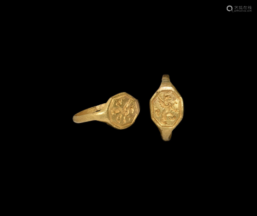 Elizabethan Gold Heraldic Signet Ring
