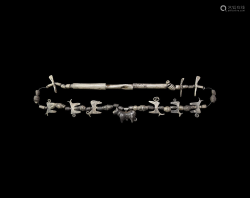 Elamite Silver Amuletic Necklace