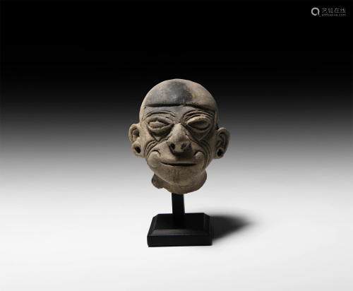 Pre-Columbian Ecuadorian Tolita Head