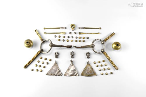 Viking Gold and Gilt Silver Horse Bit Set