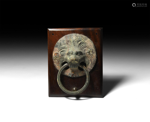 Roman Handle with Lion Mask