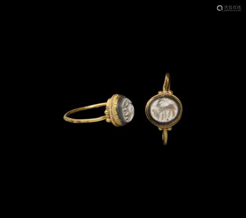 Roman Gold Ring with Gemstone