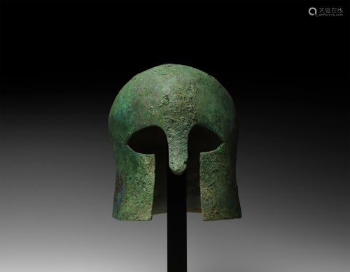 Corinthian Helmet of a Greek Warrior