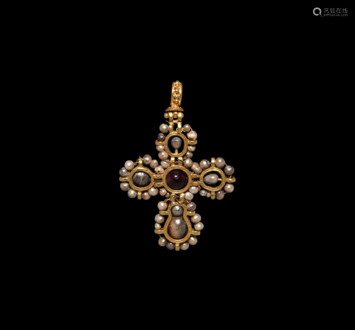 Georgian Gold Pendant with Pearl