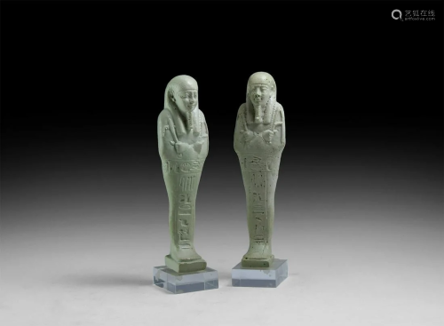 Egyptian Hieroglyphic Shabti Pair