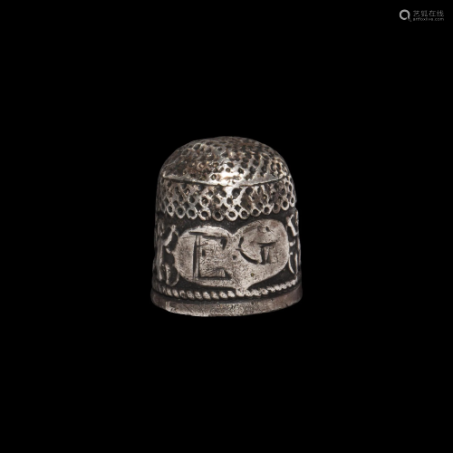 Elizabethan Silver Love Thimble