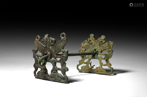 Luristan Horse Bit with Demons and Animals