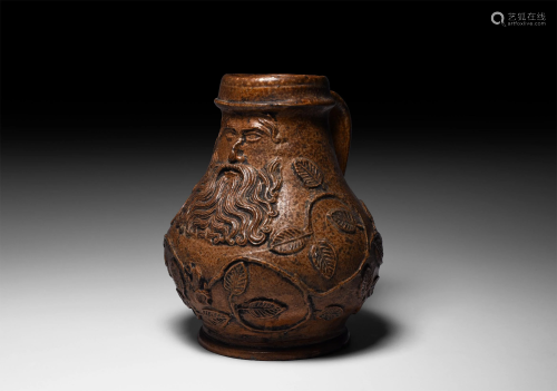 Post Medieval Bellarmine Jug with Tendrils