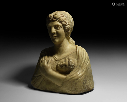 Roman Bust of Goddess and Deceased