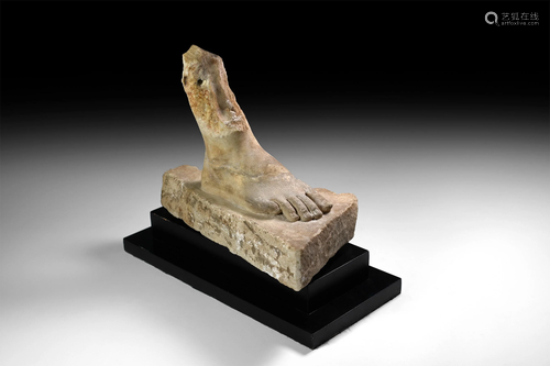 Roman Marble Foot on Base