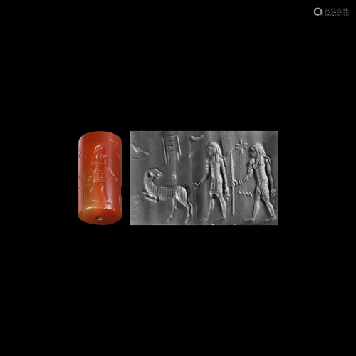 Aegypto-Phoenician Cylinder Seal with Process…