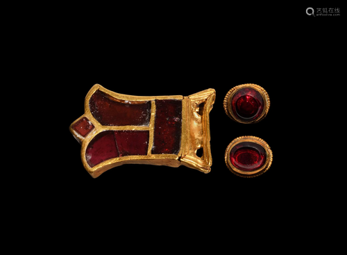 Merovingian Gold and Garnet Belt Ornament…